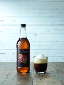 Sweetbird Hazelnut syrup with Caffe Freddo