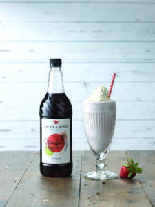 Sweetbird Strawberry syrup with Milkshake & Cream