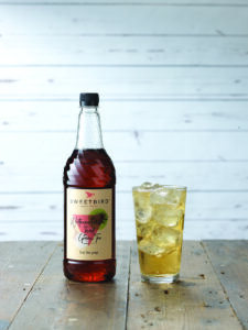 Sweetbird Watermelon Iced Green Tea syrup with Iced Tea