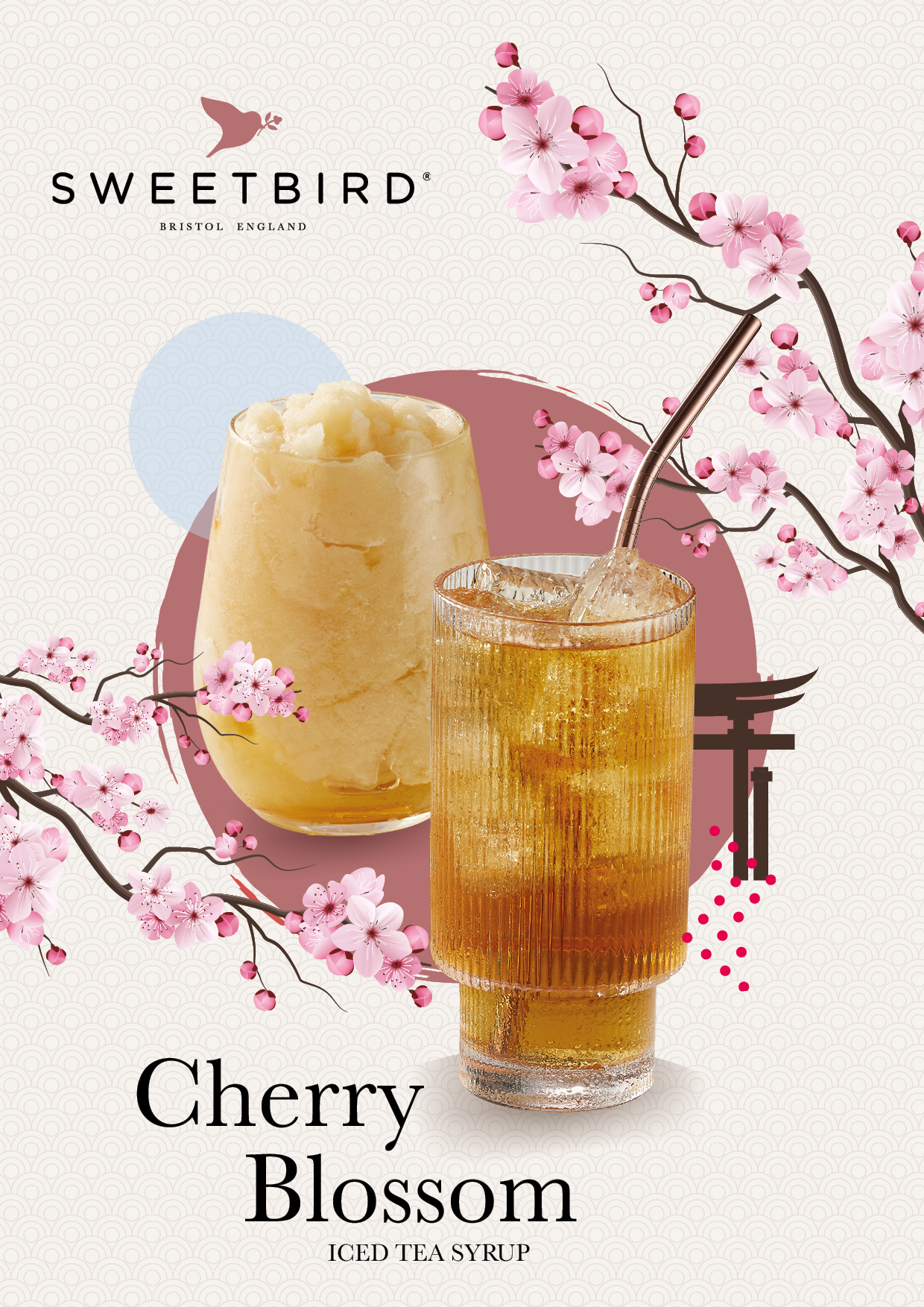 Cherry Blossom Iced Tea syrup Sweetbird