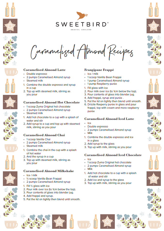 Caramelised Almond Recipe Sheet