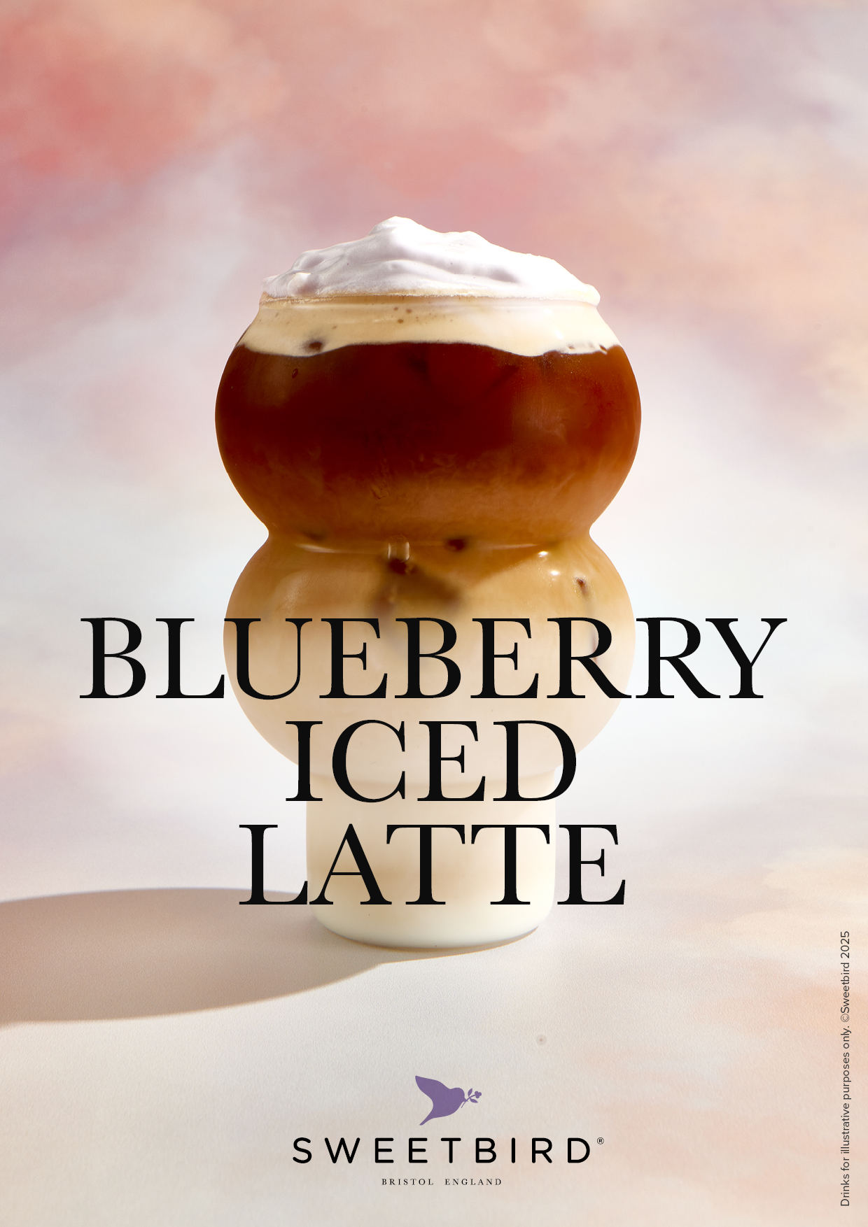 Blueberry Iced Latte Poster